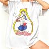 2626 Nyári Akció Sailor Moon Női Anime Alkalmi Harajuku Rövid Ujjú Felső Y2K Utcai Sokoldalú