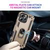 For iPhone 16 Pro Case PC+TPU Kickstand Phone Cover Support Magnetic Car Mount