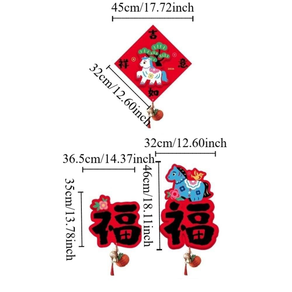 Glückliches Neujahr Türaufkleber 3D Fu Zeichen Aufkleber Wandaufkleber Dekoration Frühlingsfest