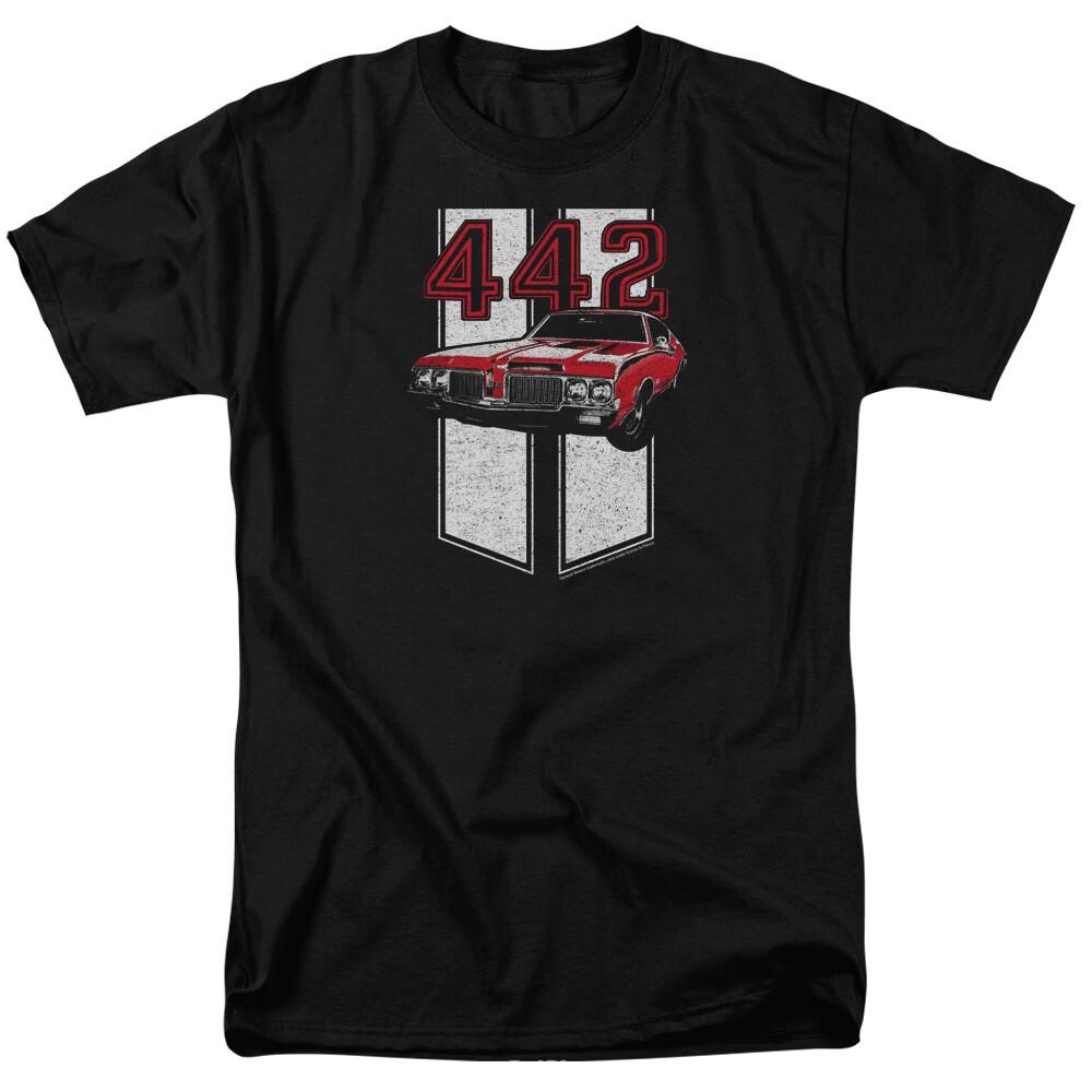 26 Oldsmobile 442 T Shirt Mens Licensed Auto Car Cutlass Tee Black Unisex T-Shirt S