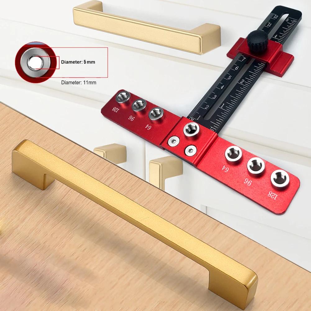 Woodworking Drilling Locator Doweling Jig Hole Locator Drawer Cabinet Handle Installation Hole Puncher Drilling Guide Locator