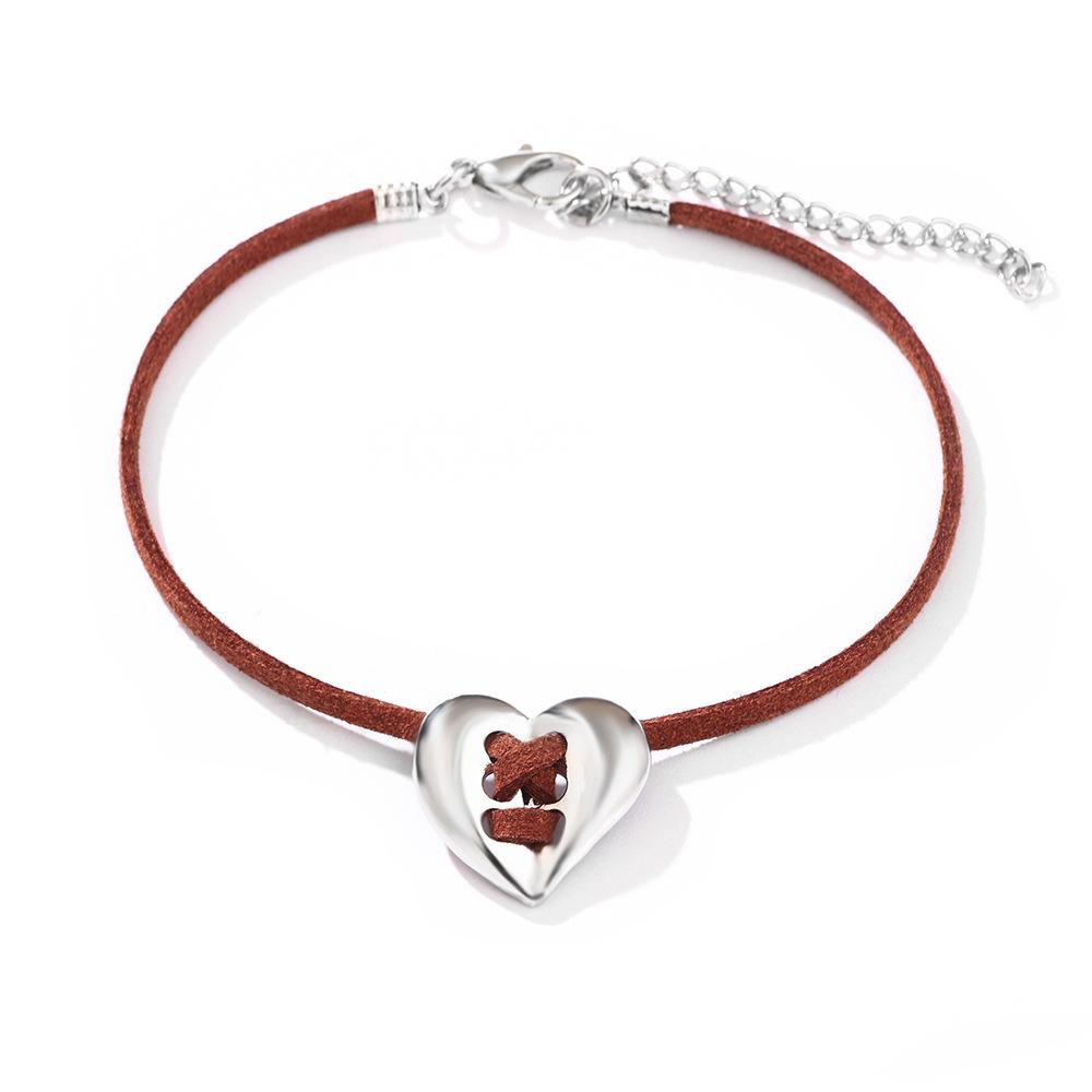 

JMXD Винтажное Минималистичное Бархатное Колье-Чокер с Плетеным Сердцем, Мягкий Корейский Модный Аксессуар, Подвеска-Заявление для Женщин