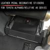 For the 2023 Toyota ALPHARD/VELLFIRE 40-series Rear Anti-kick Leather Material Footrest