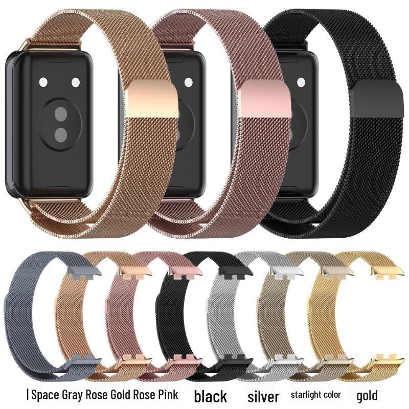 Milanese armband för Honor Band 10/9 - Metall Magnetisk Ögla