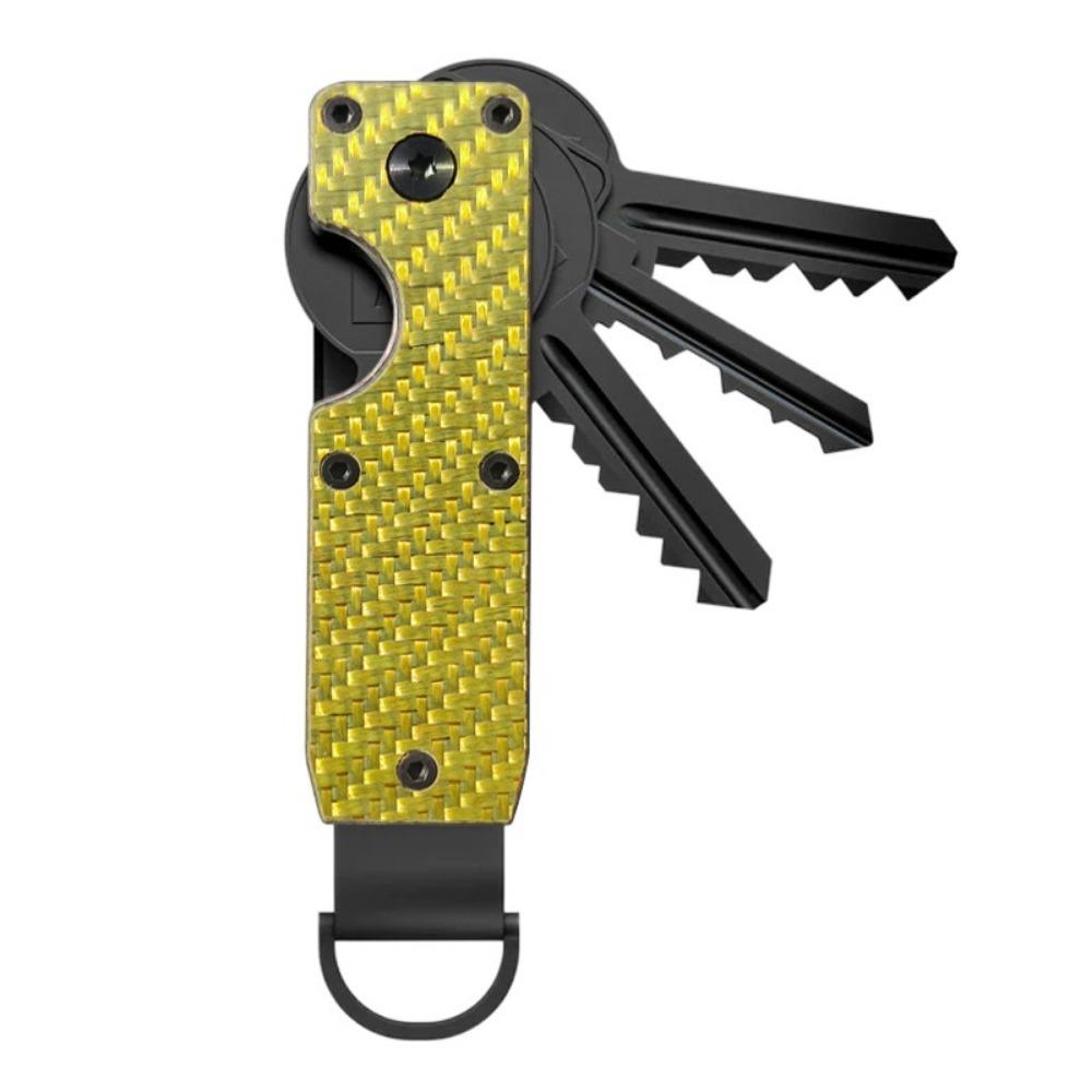 Innovative Metal Key Chain Holds 2-6 Keys Car Key Holder Portable Metal Key Organizer Men