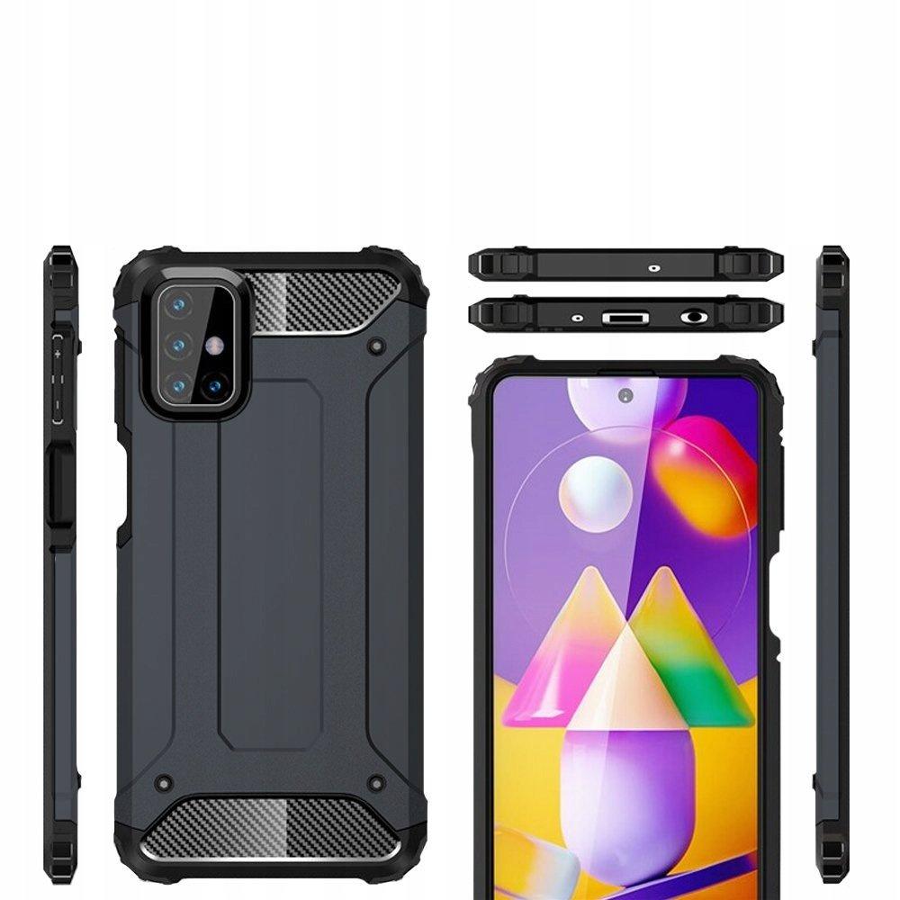 Samsung Galaxy M51 case, armored TECH ARMOR, navy blue