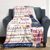 Grandpa Appreciation Collage Customize Your Name Blanket Warm Comfortable And Soft Blankets Are Suitable For Home Lunch Break Blanket Office Sofa Sofa