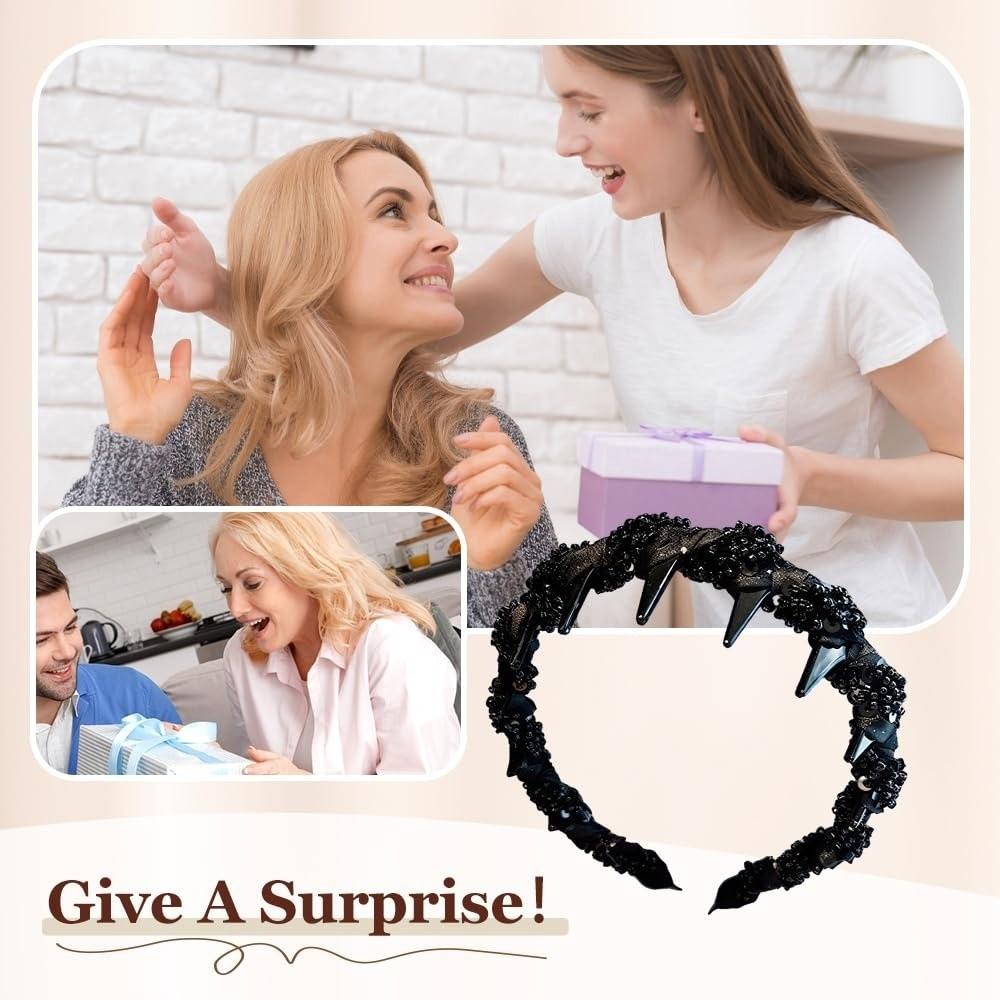 Elegant Beaded Headband Wave Hair Comb New Hair Accessories  For Women Girls