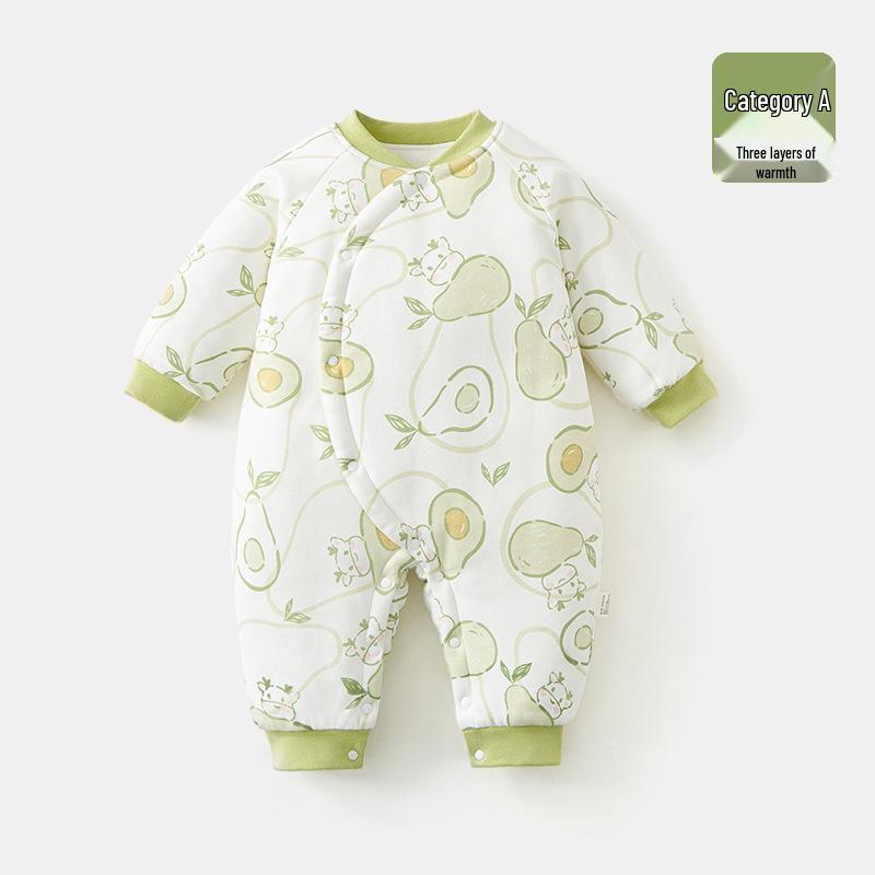 Autumn/Winter Baby Padded Romper: Newborn Warm A-Class Thickened Outerwear