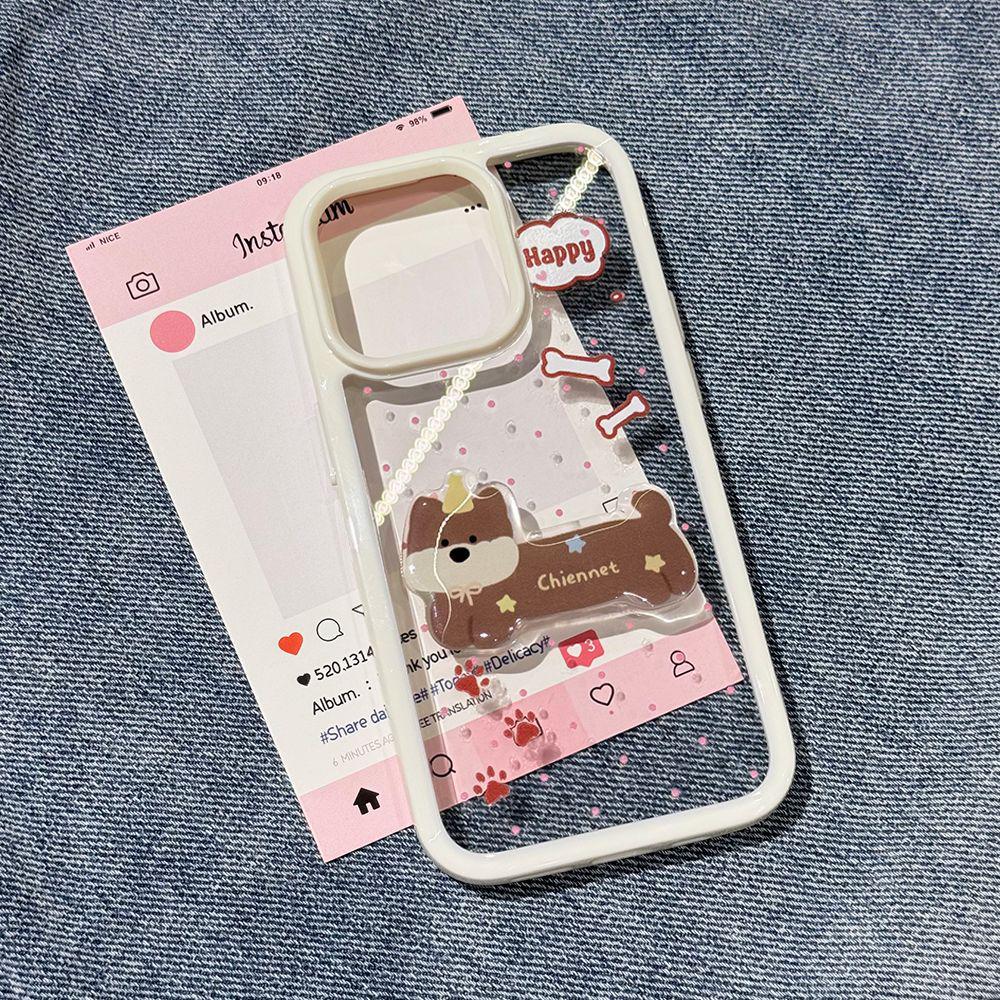 Ins Style Transparent Drop-Proof Case for Apple 17 ProMax, iPhone 16, 15, 14 - Korean Design
