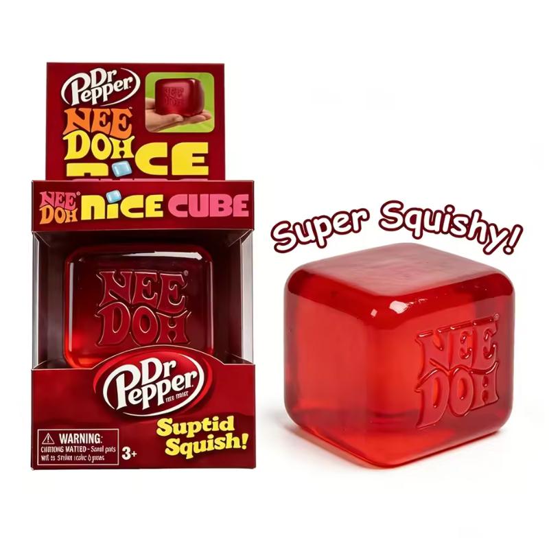 Super populární senzorická kostka Schylling Needoh Nice Cube, kostka pro snižování napětí a tlaku, mačkací Fidget limi pro snižování tlaku