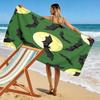 Soaring bats moonlight dance Print beach towel, quick drying, suitable for travel, outdoor sports, jogging, the beach and swimming, gift