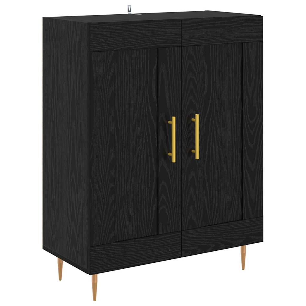 Highboard 2 pcs Black Oak Effect Particleboard