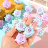 1/5/10Pcs Mini Pop Rock-paper-scissors Keychain Pendant Toys Toddler Sensory Fidget Toy for Kid Birthday Baby Shower Guests Gift