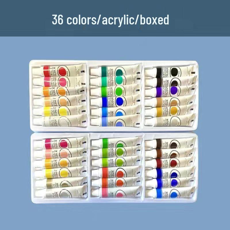 Set Vopsea Acrilică Impermeabilă - Nu se Decolorează, Colecție Completă de Pigmenți