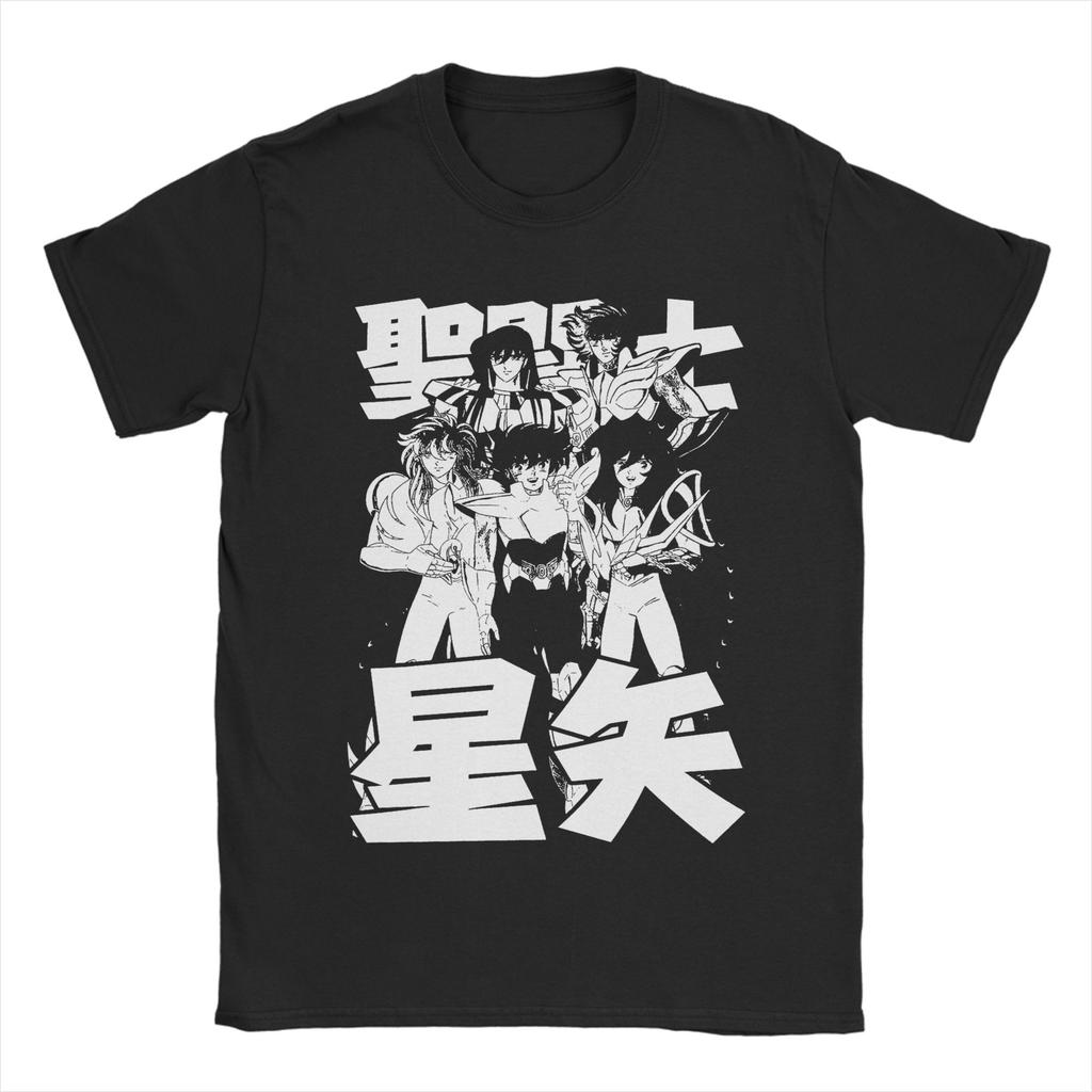 Unisex Unisexs Knights Of The Zodiac T Shirt Anime 100 Cotton Clothes Cool Short Sleeve Crewneck Tees Plus Size Tshirts