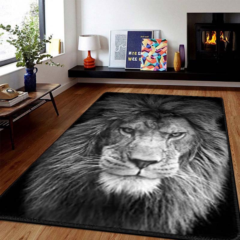 Creative 3D Animals Printing Carpet Rug Tiger Lion Leopard Door Large Mat Bath Mat for Living Room Bedroom Entrance Decoration