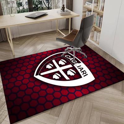 1PC Football Cagliari Design Rug Game Carpet, Floor Mat for Bedroom Living Room Entryway Rug, Home Decor Idea Gift for Christmas Birthday