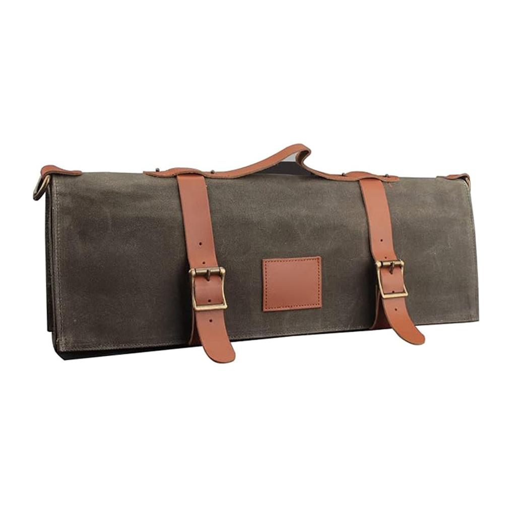 Multifunctional Chefs Tool Roll Bag Portable Organizer with Handle and Shoulder Strap for Cooking Tools and Accessories