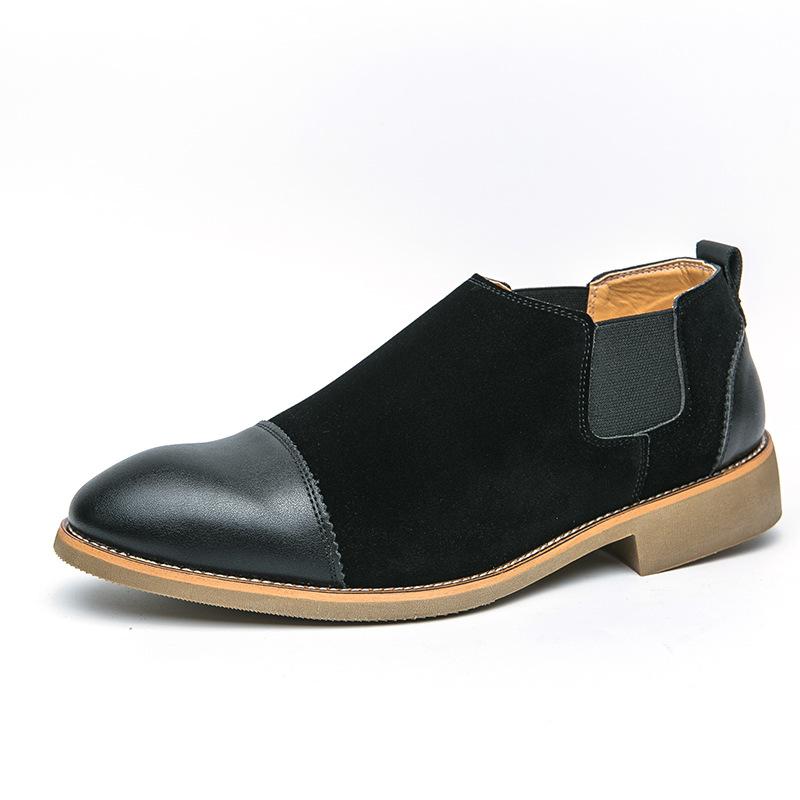 Men's Shoes Large Size Suede Casual Shoes Men's Autumn and Winter New Leather Shoes Men's One-pedal Short Boots Men's Martin Boots