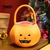 Kindergarten Party Supplies Halloween Pumpkin Candy Bags for Kids, Reusable Trick or Treat Favor Bucket, Cute Handbag with Handle Favors Decorative
