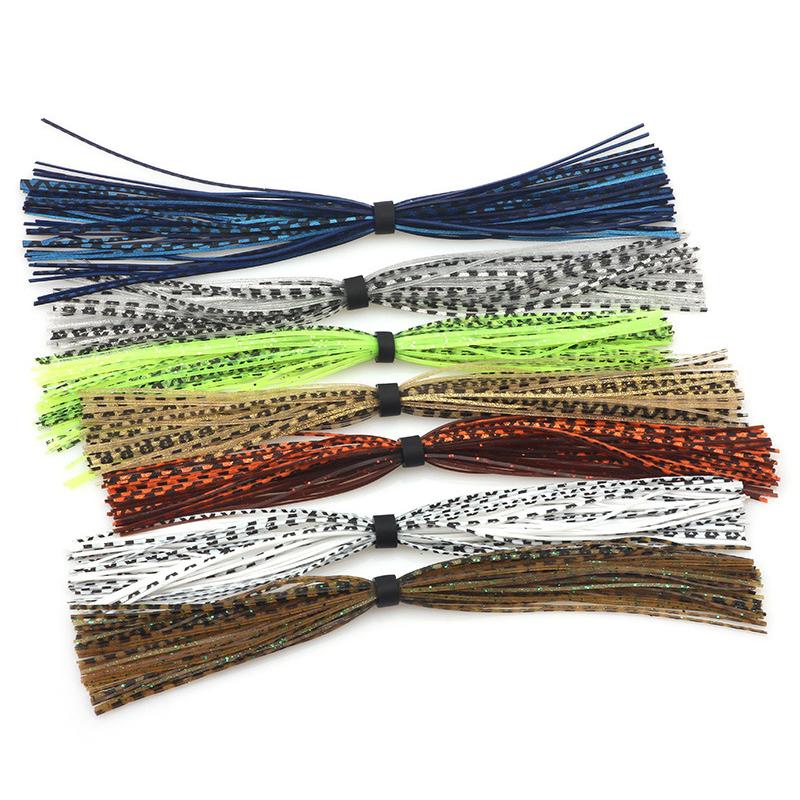 Silicone Skirts Fly Tying Material for Spinnerbait Long Tail Jig Lures Custom Fishing Bait Accessory