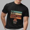 T-shirt Manger Dormir Basket Répéter T-shirt Graphique Sportif Cadeau pour Homme Femme Joueur