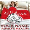 1PC AFC Ajax Custom Name Patterned Flannel Blanket Suitable For All Seasons for Home Decor Warmth and Comfort Gifts Holiday Present