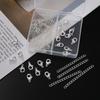 1Box 18K Gold Color Plated Lobster Clasps Extension Chains Sets For Diy Bracelet Necklace  Jewelry Making Accessories