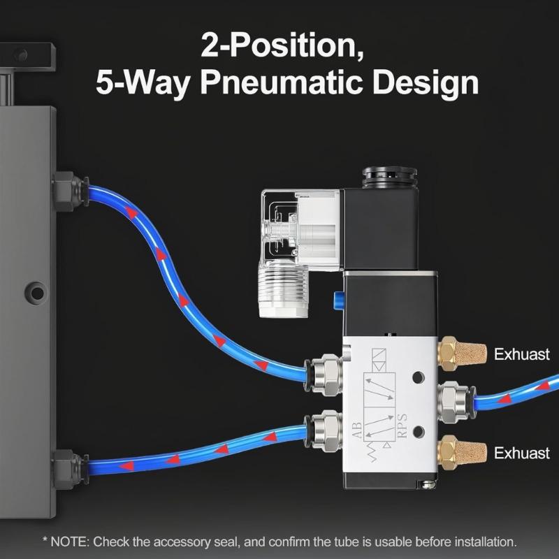 5 Way 2 Position Pneumatic Air Control Solenoid Valves Block Replacement 4 Station Solenoid Valves Manifold Enduring