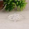 925 Sterling Silver Open Star Ring | Minimal Star Band Ring | Elegant Celestial Jewelry for Women.