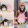 Cute Embroidery Alphabet Cartoon Penguin Children Backpack Kindergarten For