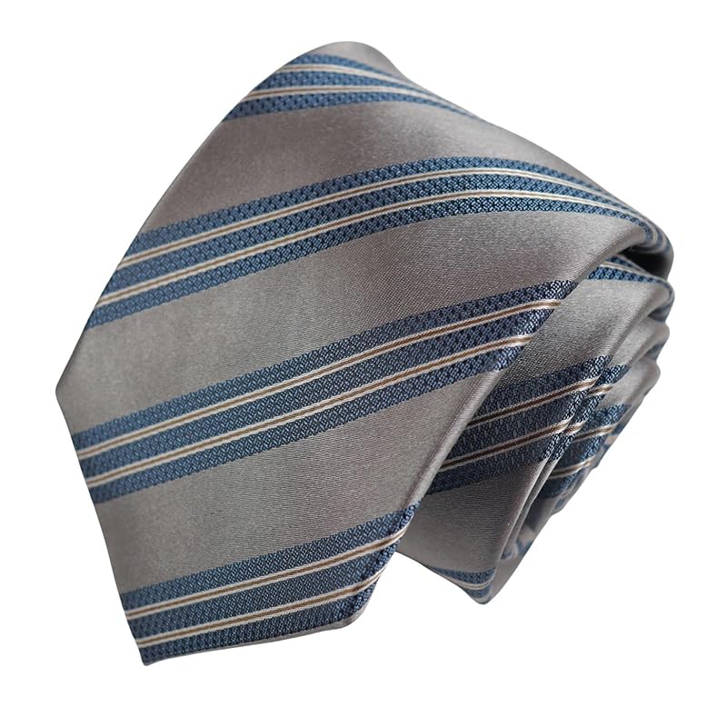 

[Michiko London] Freshers recruitment tie brand silk present gift gift Fashionable suit perfect for jackets men s (MKCP-36-C gray)