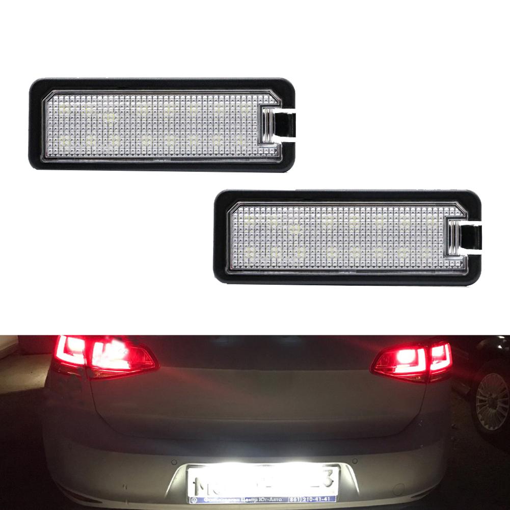 

2 шт. Светодиодные номера номерных знаков с Canbus для VW GTi Golf 4 5 6 7 MK4 MK5 MK6 MK7 Passat B7 CC EOS