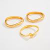 Fashion Water Drop Hug Spring Buckle Bracelet, Simple Metal Texture Glossy Open Bracelet For Women