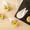 25pcs Disposable Mini Serving Trays Water Drop Dessert Spoons Tasting Spoons  Dishes Serving Plate