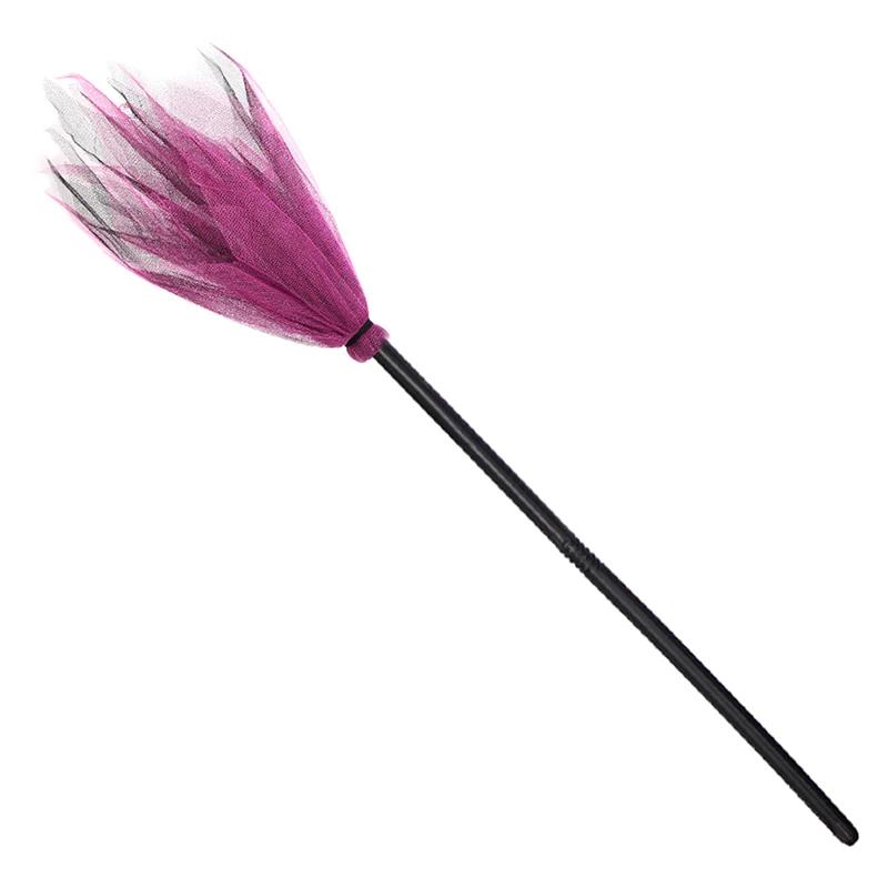 Halloween Party Witch Broom Kids Plastic Cosplay Flying Broomstick Props For Masquerade Halloween Cosplay