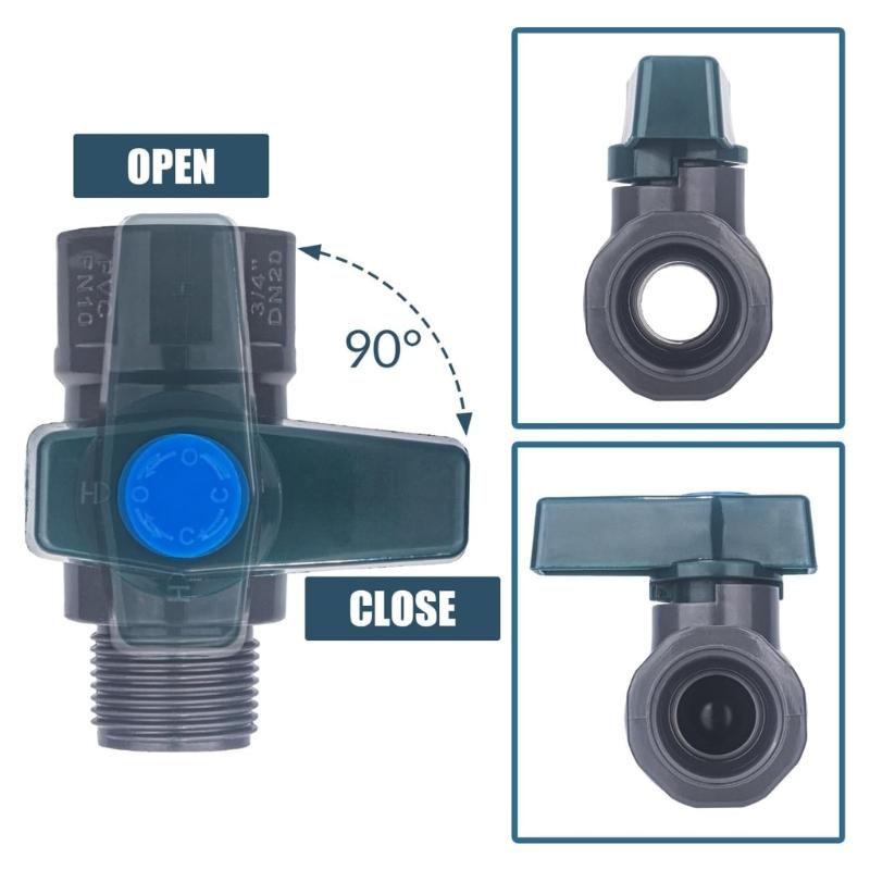 Complete Rain Barrels Spigot Faucet System 2 PVC Ball Valves Garden Hose Connectors For Rainwater Collection Harvesting