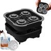 Large Ice Ball Mold Silicone Fun Shapes Ice Sphere Tray for Chilling Whiskey Cocktails Bourbon Easy Release Ice Sphere Maker
