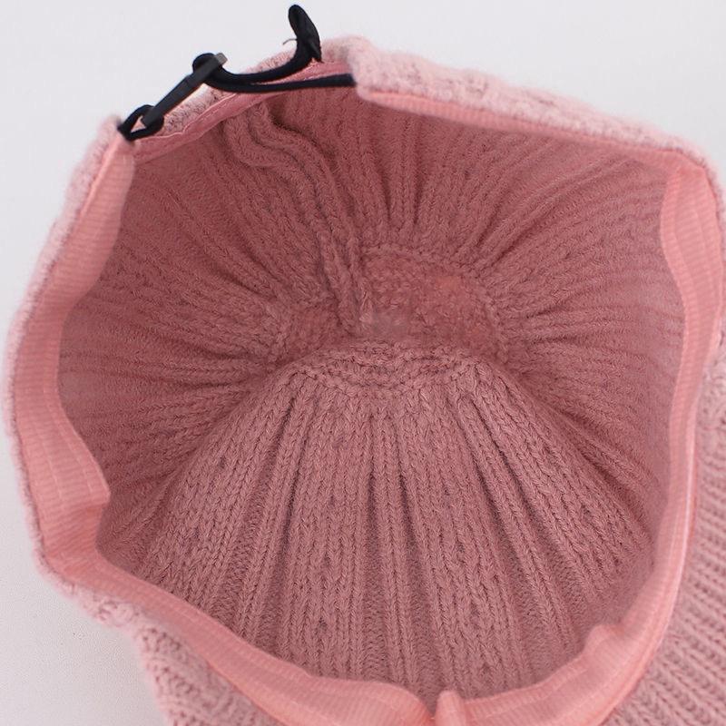 Autumn and Winter Knitted Wool Baseball Hat Warm Solid Color Light Plate Duck Tongue Hat Versatile Fashion Face Showing Small Hat