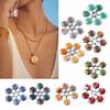 Artistic Crafted Flower Crystal Pendant Set Natural Stone Flower Pendant Charm For Handmade Jewelry And Necklace