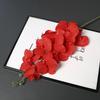Long Stem 9-Head Phalaenopsis Orchid Artificial Floral Decoration for Weddings and Home