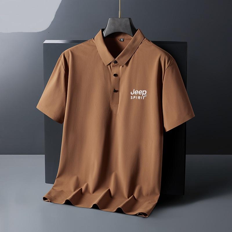 Kortärmad pikétröja Herr Sommar Casual T-shirt