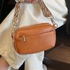 Fashion Messenger Bag Small Square Bag Trendy Women's Bag Niche Solid Color PU Versatile Simple Women's Shoulder Bag