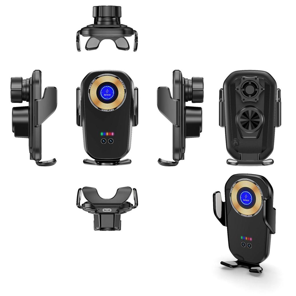 Wireless Charging Car Phone Holder & Mount with Suction Cup and Air Vent Support