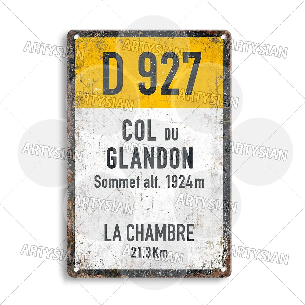 

Tour De France Cycling Metal Sign - Features ALPE D HUEZ & Other Famous Cols - Ideal for Cycling Enthusiast Decor 20x30cm（7.8x11.8inch）