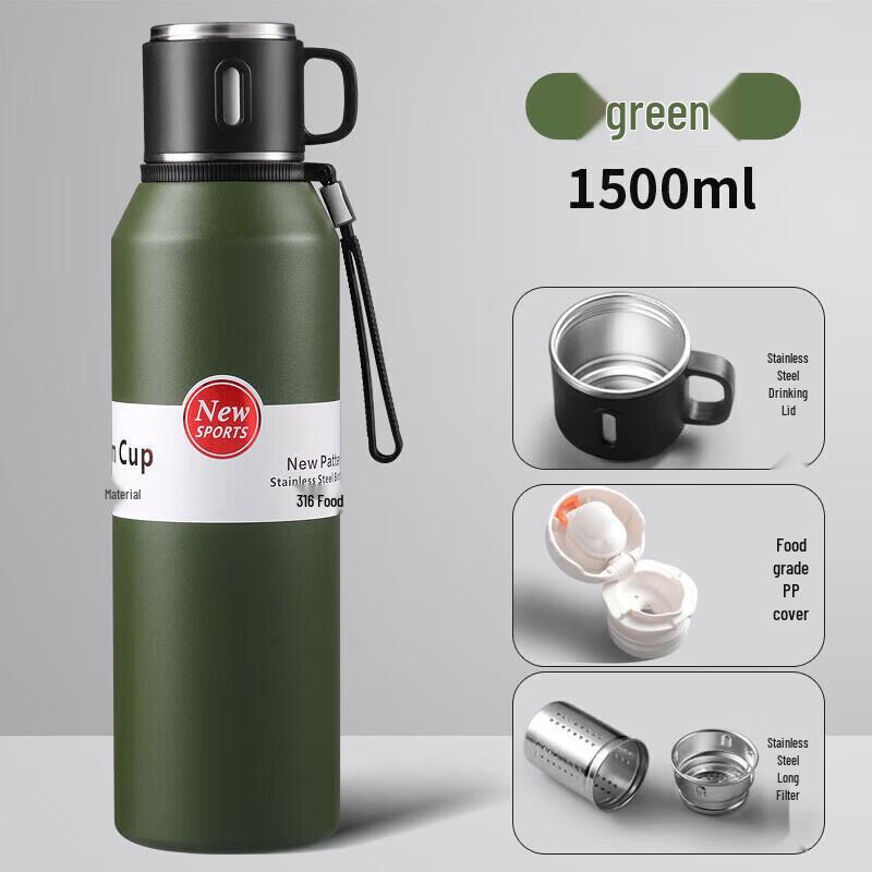 

1000ml Insulated Stainless Steel Outdoor Sports Bottle