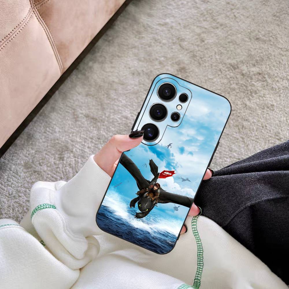 Lovely Couple Toothless Fury Dragon Phone Case For Samsung S 24 Fe 25 Ultra Plus 20 Lite 21 30 22 23 24 22 Ultra 5G Fundas