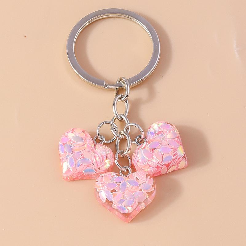 

Cute Resin Glitter Heart Keychain for Women Girls Key Ring Pendants Car Key Holder Handbag Decor Charms DIY Jewelry Gifts
