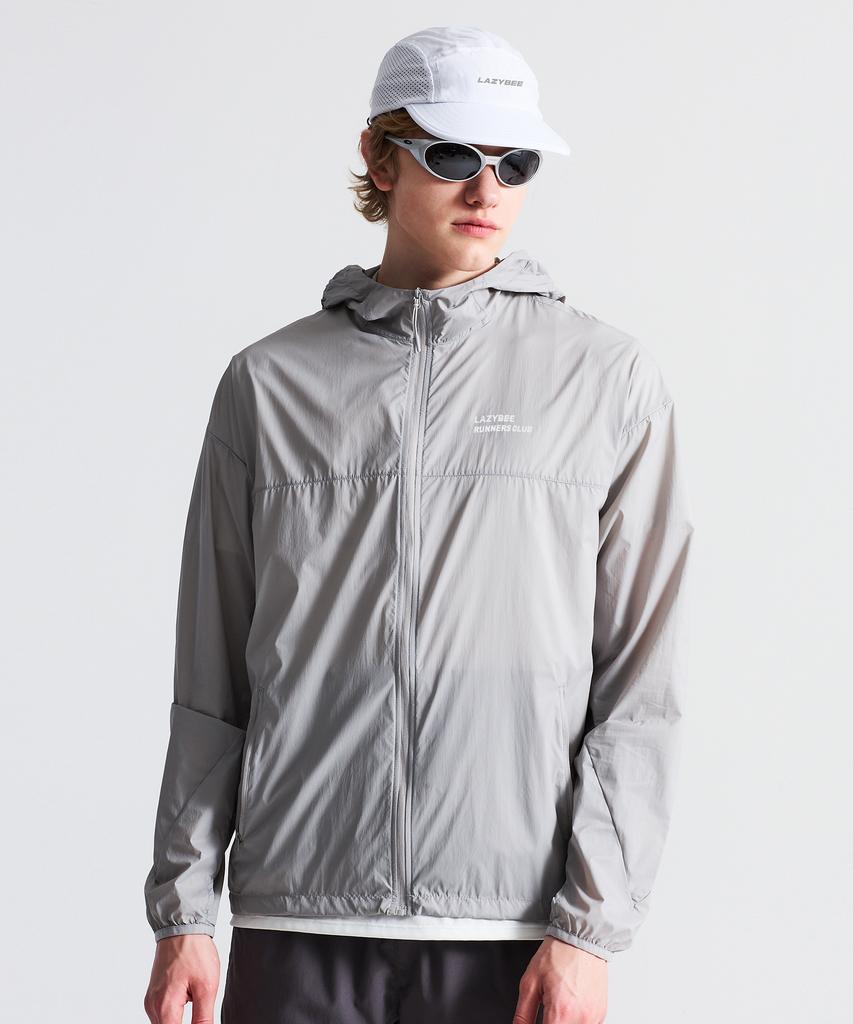 Lazybee [Summer Set] Airglide Packable Running Windbreaker + 5-Inch 2-In-1 Shorts Set M Grey